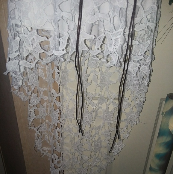 NWOT Handmade Lace Mini Dress. - Picture 4 of 6